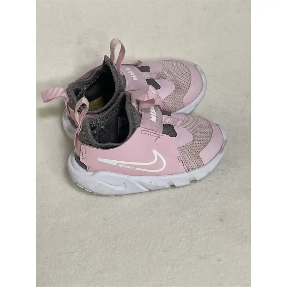 Kids' Nike Flex Runner 2 DJ6039-600 Girls Pink Foam/Grey Toddler Shoe Size 6c